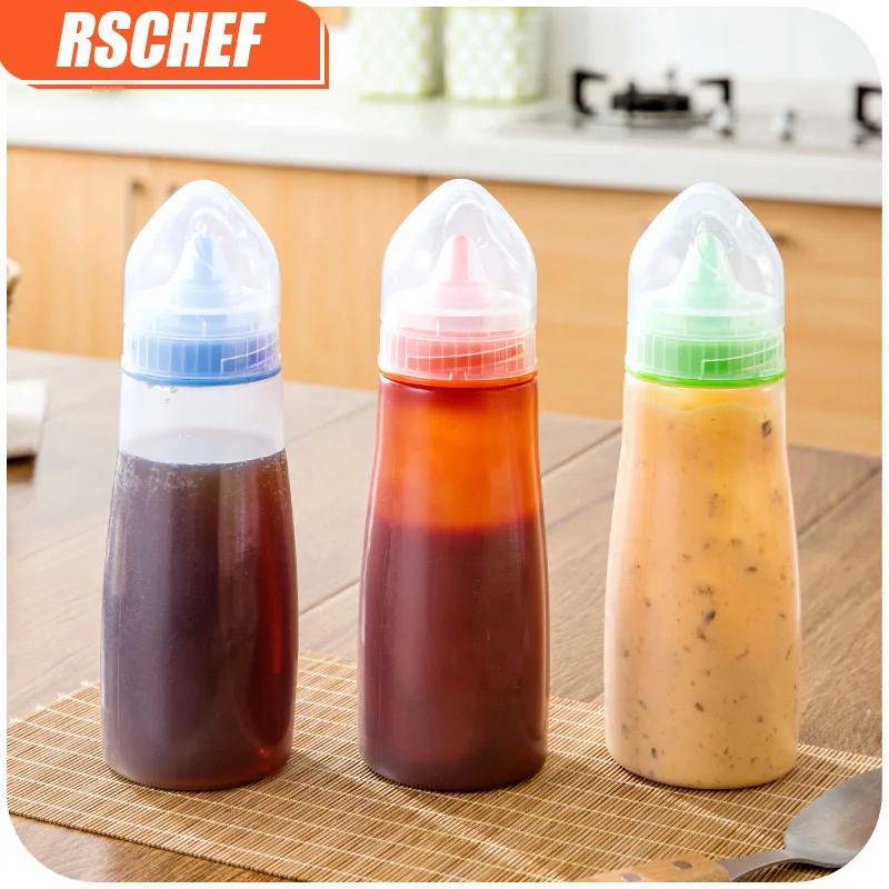 RSCHEF 1 шт. отжимная бутылка для соуса с вращающейся крышкой шоколадного джем
