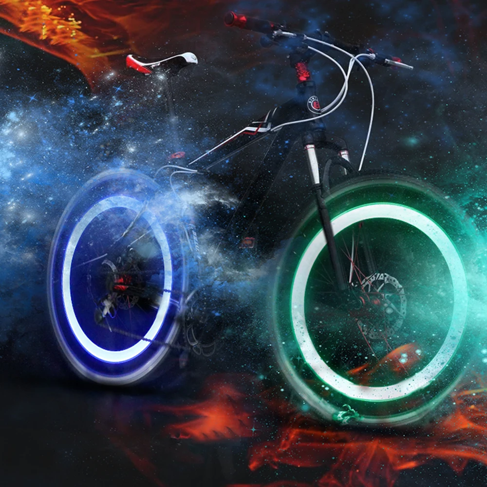Discount Waterproof LED Bicycle Light Tire Valve Bike Light Riding Sport Spoke Safety Warning Light Outdoor Wheel Light bike Accessories 21