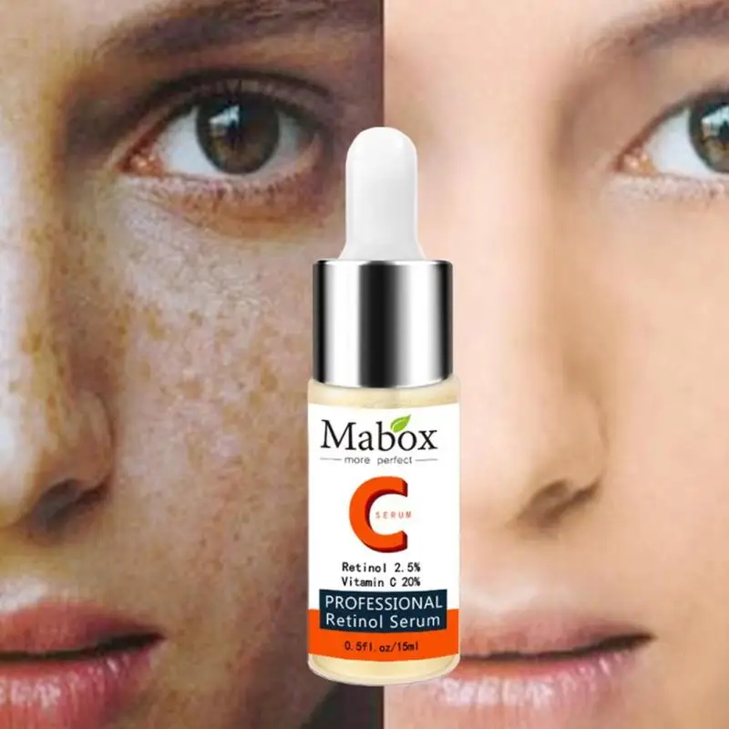 15ml Vitamin C Serum 2.5% Retinol Whitening Serum Hyaluronic Acid Face Cream Remover Freckle Spots Skin Care