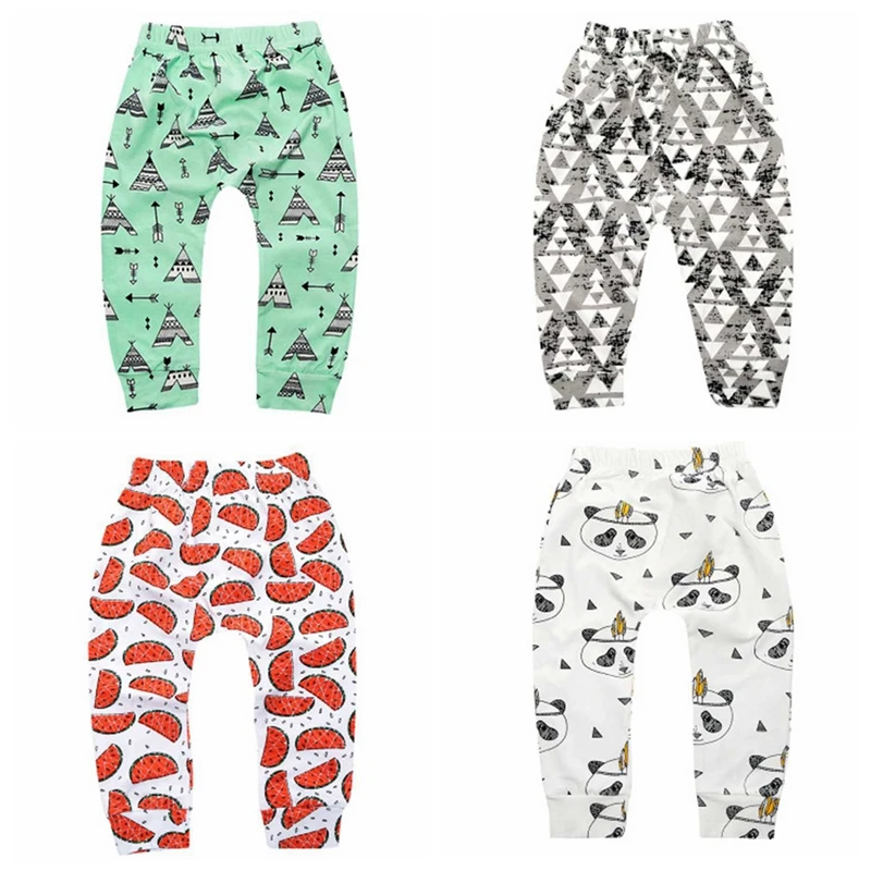 

Fashion cotton baby pants watermelon baby girl pants cartoon panda fox printed baby leggings boys clothes