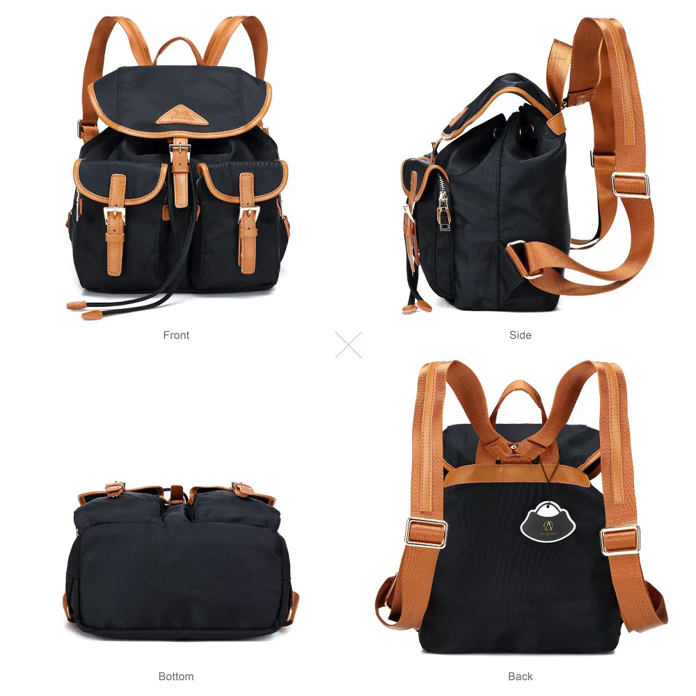 ladies backpack black (1)