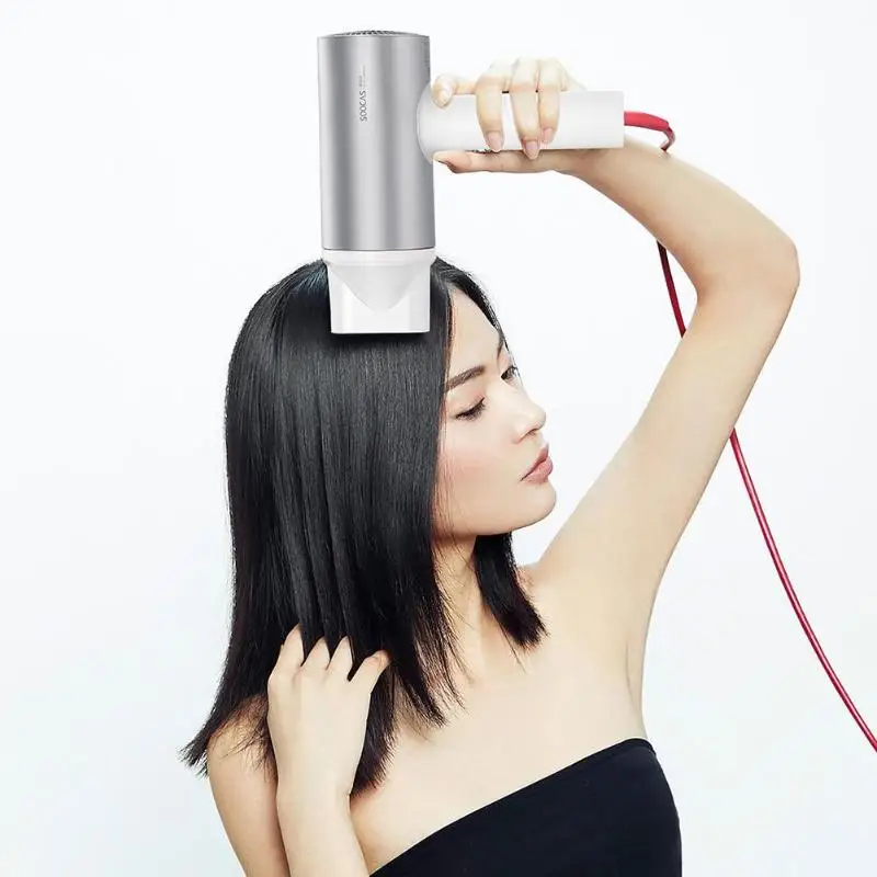 

Xiaomi Soocas H3S Anion Hair Dryer 1800W Dual-layer Anti-heat air nozzle Travel Hair Dryers of Aluminum Alloy Body Blow Dryer