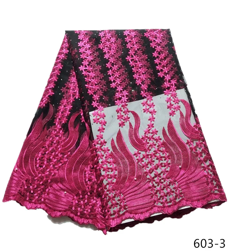 

Wine red Embroidered Net Lace African French Laces Fabrics High Quality Nigerian French Net Lace 2019 With Stones Dress 603