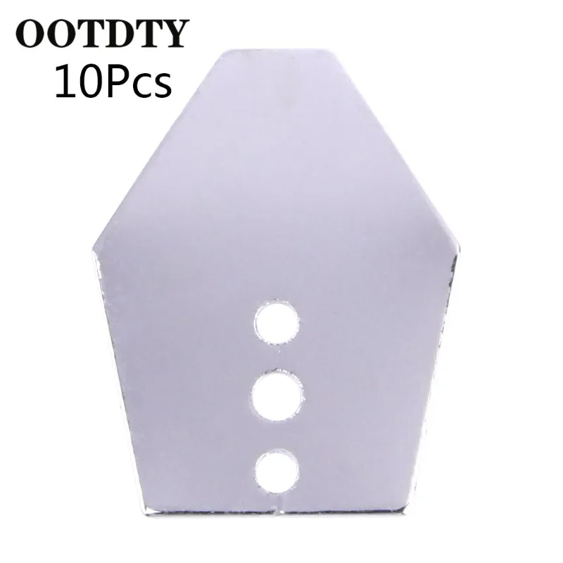 

OOTDTY 10pcs Fishing Swim Jig Blade Sheet Stainless Steel Breakwater Bait Accessories Swim Jig Blade
