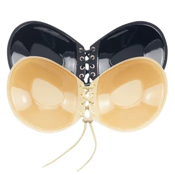 Women Silicone Invisible Push Up Stick On Bras Strapless