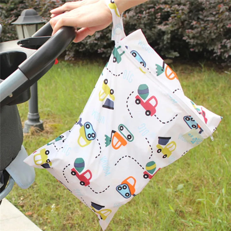 Baby Hanging Bag Waterproof Trolley Accessories Baby Nappy Changing Bag Diaper Storage Washable