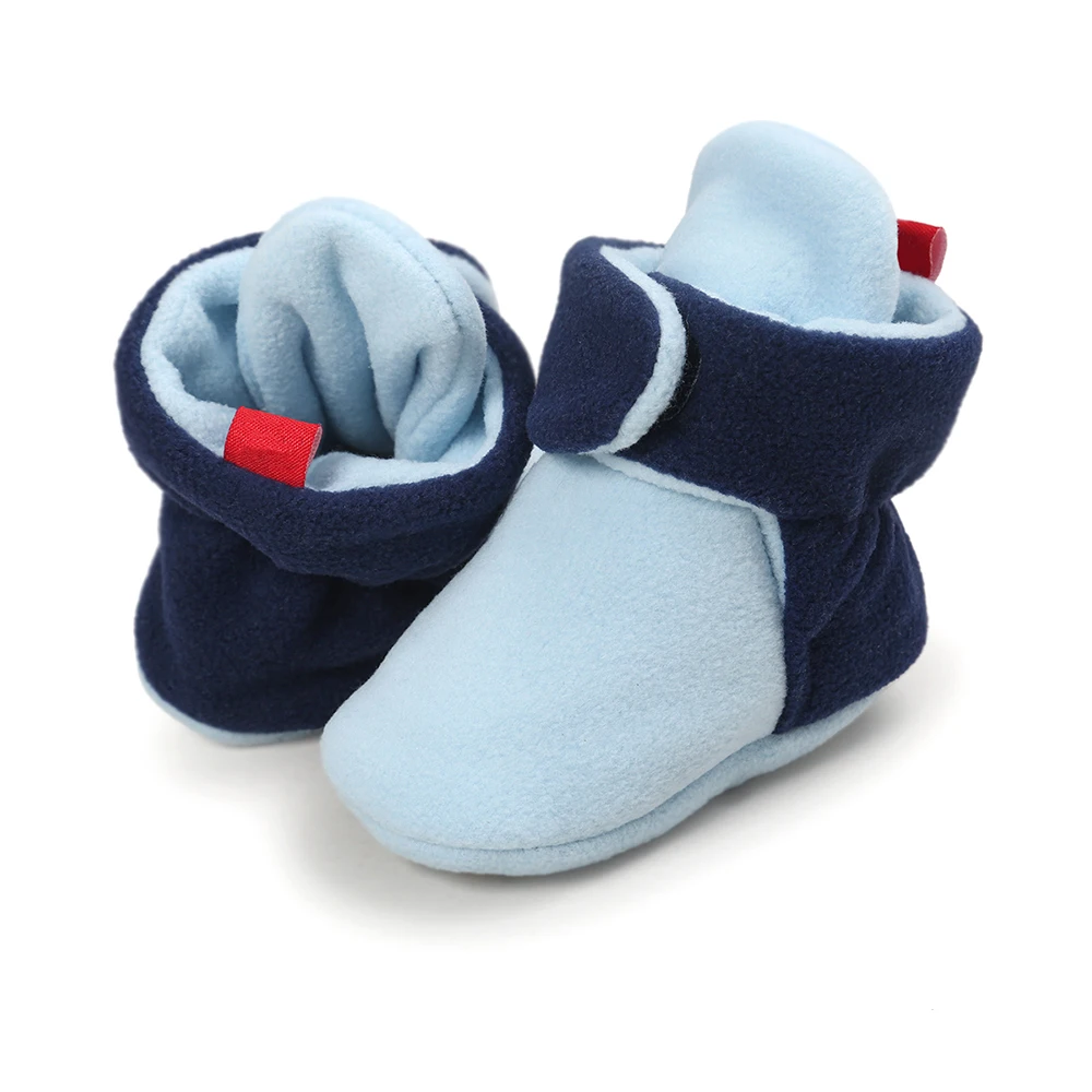 Детская обувь; зимняя обувь для маленьких мальчиков в полоску; зимние ботинки унисекс из искусственного флиса с мягкой подошвой; обувь для малышей; пинетки для малышей