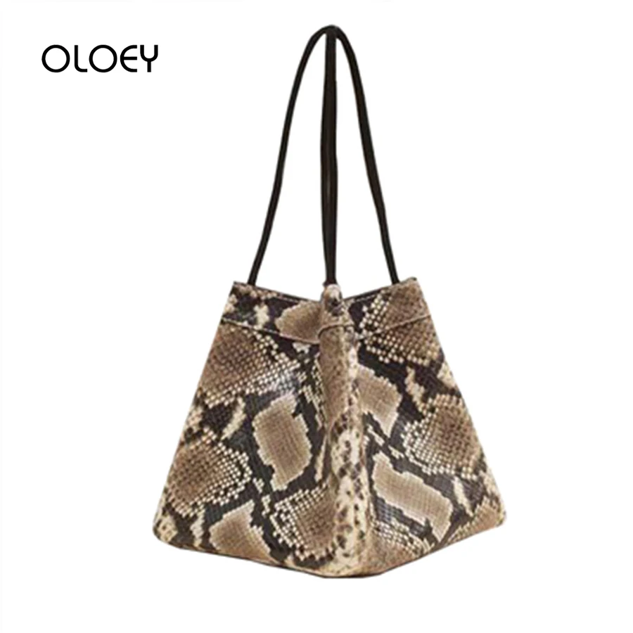 

Ins Vintage Snake Mini Bucket Bag Luxury Alligator Handbags Designer PU Leather Shoulder Bags for Women Crocodile Top-Handle Bag