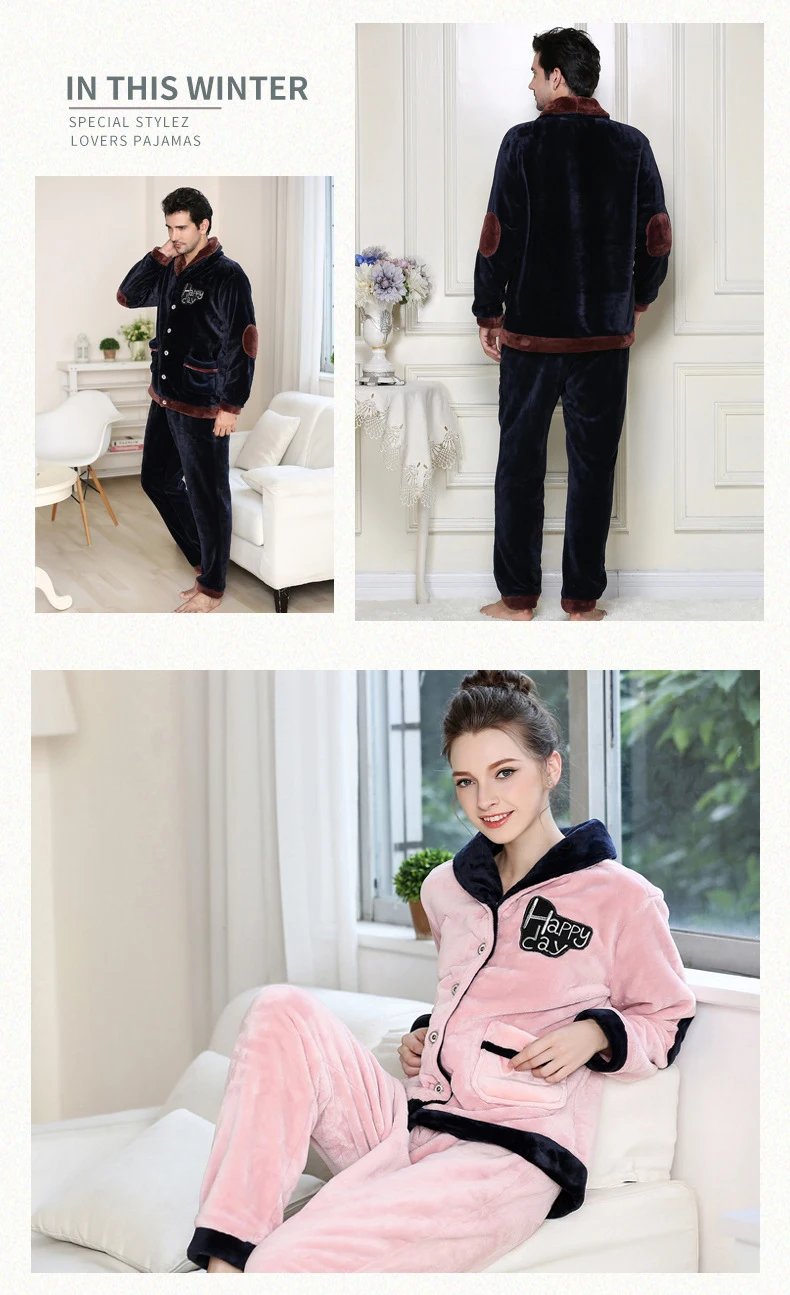 Осенне-зимние женские фланелевые пижамы женские комплект пижамы полный брюки леди ночной рубашке женщина Домашняя одежда Женские