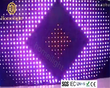 

P10CM RGB DJ Matrix Parttern 2*3M Led Video Curtain For Disco YY ,DJ Backdrop ,Stage Show