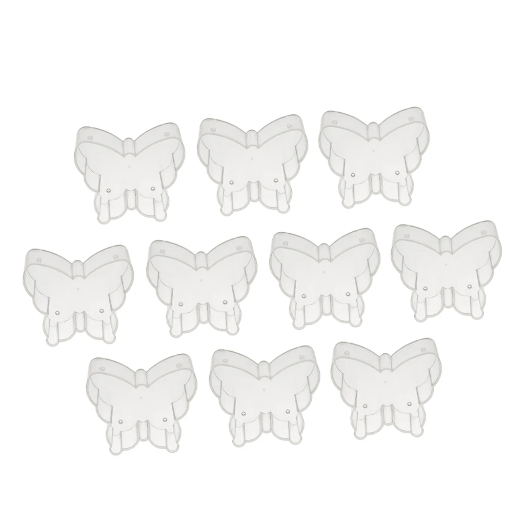 10x Clear Butterfly Tealight Cup Tea Light Holder Candle Molds Wedding Decor