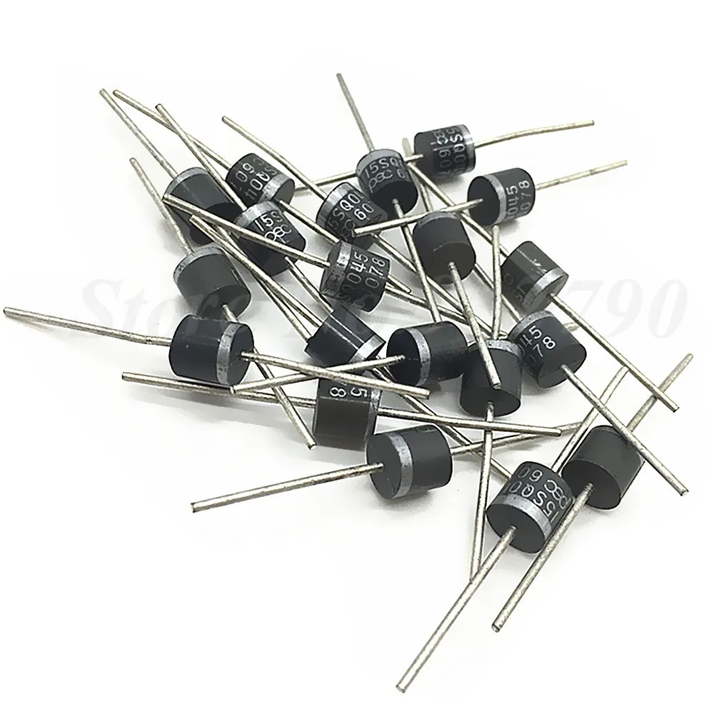 10Pcs 15a 45v High Efficiency Axial Rectifier Bypass Blocking Diode CJs1 