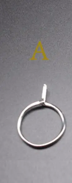 2 шт. Позолоченное серебряное кольцо держатель Алмазный зажим для показа драгоценного камня регулируемый размер самодельные Украшения, Аксессуары - Цвет: GH216-1A