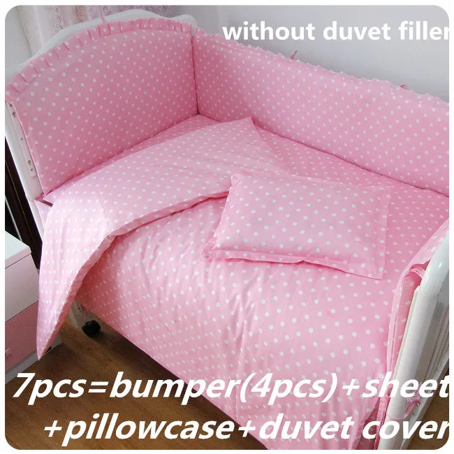 

Promotion! 6/7PCS Crib Bedding Sets Newborn ,Duvet Cover ,bedding set 100% cotton Baby Bedding ,120*60/120*70cm