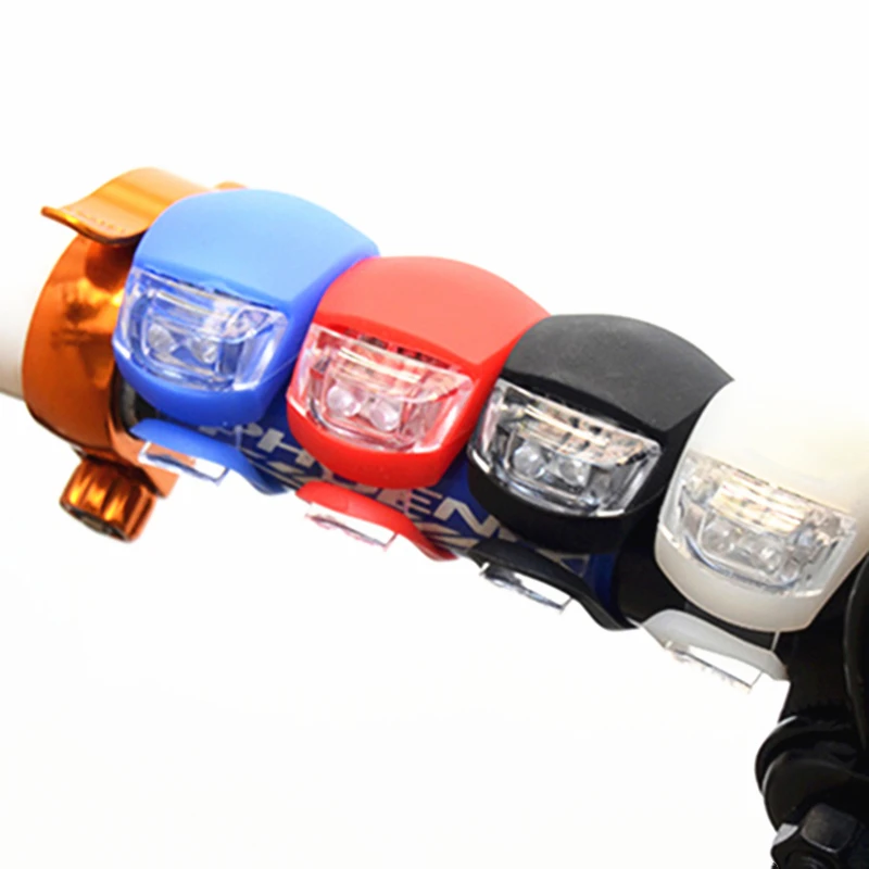 Bicycle Front Light Silicone LED Head Front Rear Wheel Bike Light Waterproof Cycling With Battery Bicycle Accessories Bike Lamp|Bicycle Light| - AliExpress