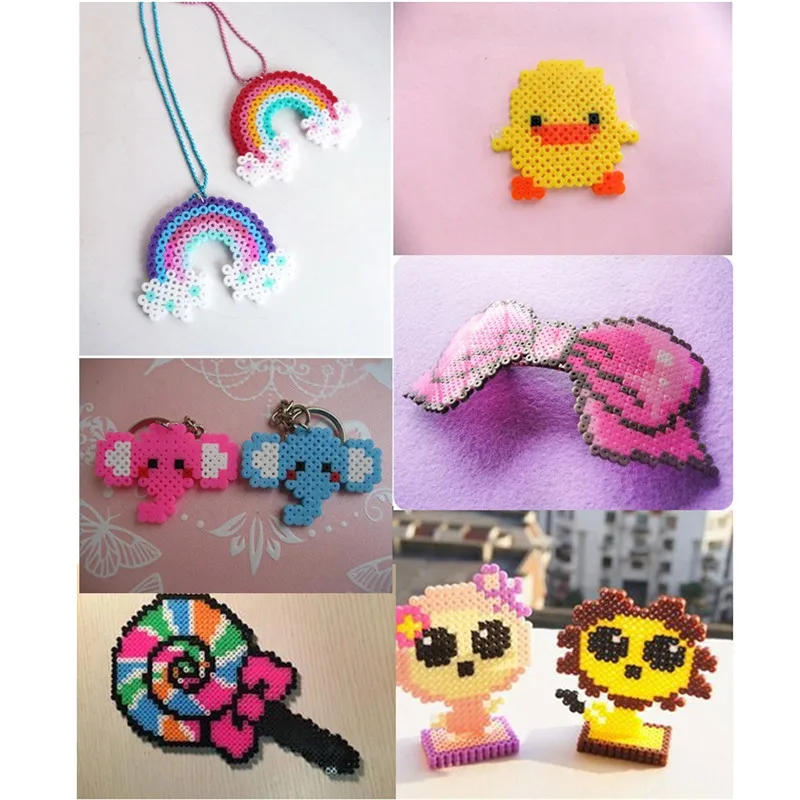 1000 шт./лот 5 мм* 5 мм радужные бусины для бусины Hama perler DIY образовательные комплекты