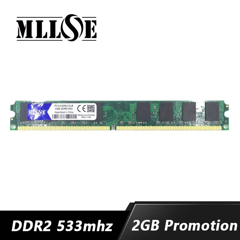 Оперативной памяти 2 Гб DDR2 533 533 МГц PC2-4200 PC2-4200U DDR2 2 Гб 2 Гб 533 МГц оперативная память Memoria для всех материнских плат настольный компьютер ПК