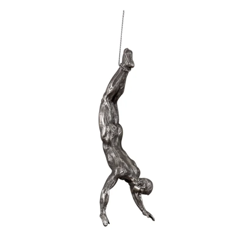 Aqumotic художественный Настенный декор для скалолазания, Настенный декор из смолы, подвесное настенное крепление для скалолазания, Фигурное украшение для бара, подвеска для мужчин, для скалолазания - Цвет: Grey 3