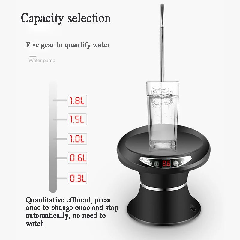 Bottled Water Pumping USB Rechargeable Water Dispenser Household Electric Pure Bucket Water Pressure Wireless Water Pump Bottled Water Pumping USB Rechargeable Water Dispenser Household Electric Pure Bucket Water Pressure Wireless Water Pump