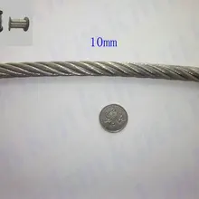 50 м/лот 304 проволока из нержавеющей стали 7X19 Конструкция 10,0 мм диаметр