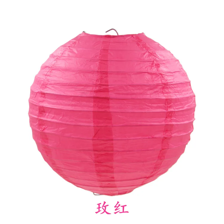 Красивые китайские традиционные круглые бумажные фонарики 12 дюймов(30 см) для украшения свадебной вечеринки, небесные фонарики, товары для Хэллоуина - Цвет: rose