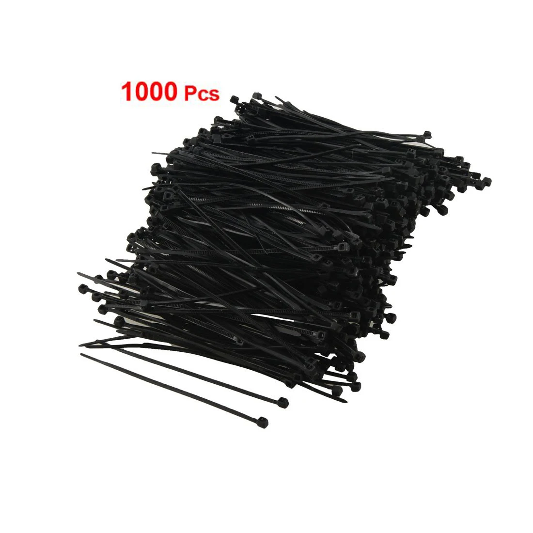 

DHDL-1000 Pcs Black Plastic Cable Zip Tie Fasten Wrap 95mm x 2mm