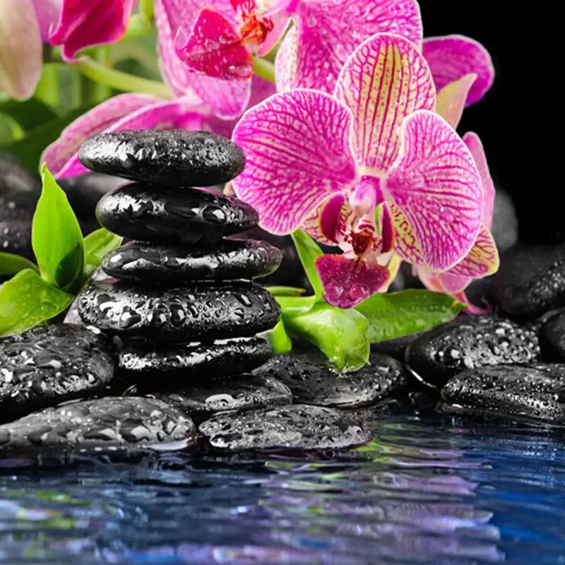 

100% DIY 5D Round Diamond Mosaic Orchid Flowers Stone Diamond Embroidery Patterns Rhinestones Diamond Painting Cross Stitch Kits