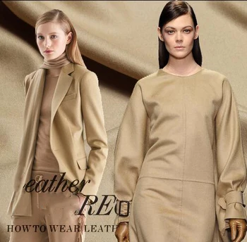 

Extraordinary temperament beige M off for high purity thin wool fashion fabric