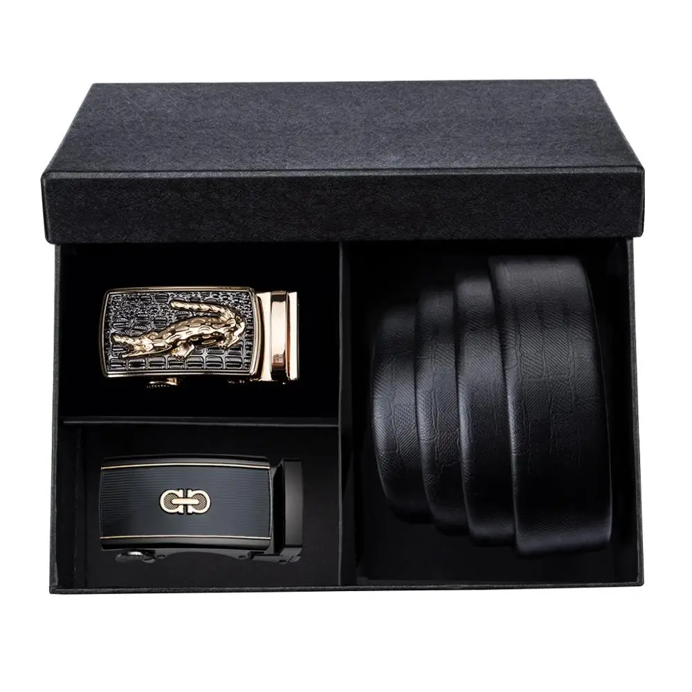 

Barry.Wang PG-08 New Arrival Designer Mens Belt 2PC Automatic Buckle High Quality Luxury Leather Belt For Men Business Party