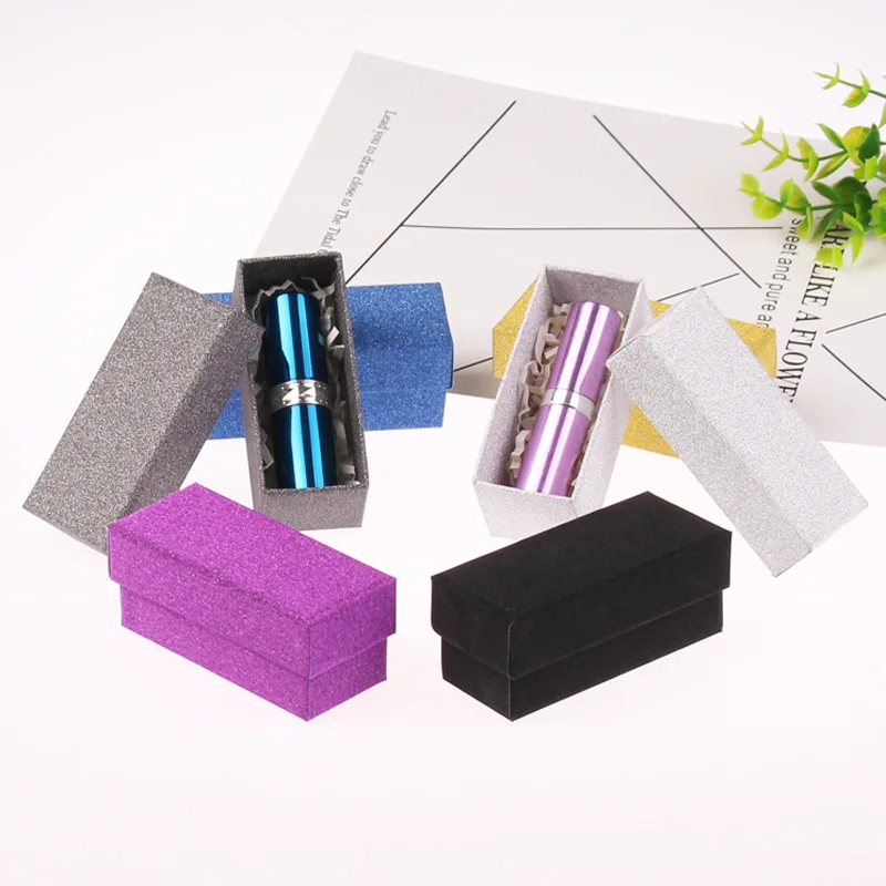 Glitter Colorful Cardboard Box Lipstick Cosmetic Perfume Bottle Packing Essential Oil Sample Packaging | Дом и сад