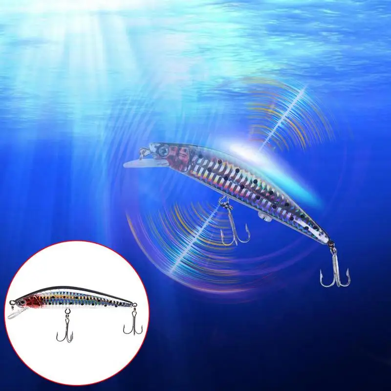 

USB Rechargeable Flashing Fishing Lures Electric LED Light Twitching Bait Life-like Vibrate Fishing Lures 1PCS