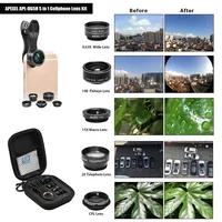 APEXEL APL-DG5H 5 in 1 Lens Kit 0.63X Wide Angle Lens 15X Macro Lens 2X Telescope CPL Lenses for iPhone Samsung Huawei Xiaomi - Image 6
