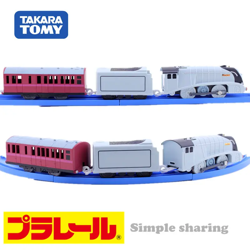 TOMY TRACKMASTER TS-10 и друзья Спенсер с 2 грузовиками моторизованный поп миниатюрный горячий поезд модель комплект Детские игрушки