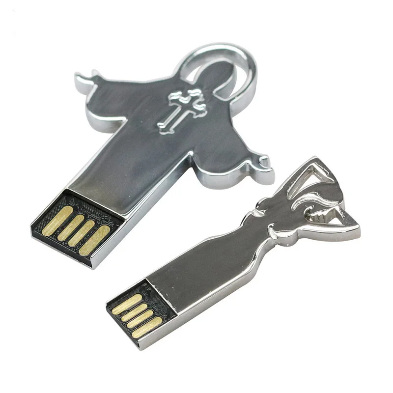 

Silver Color Jesus Cross Bible Metal USB Flash Drive 64GB 32GB 8GB God Bless Jesus Shines Pen Disk Memory Stick 16GB U Disk