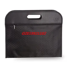 1 шт искусственная кожа ручка оплетка узор 2 отсека конференц файл бумажный мешок черный