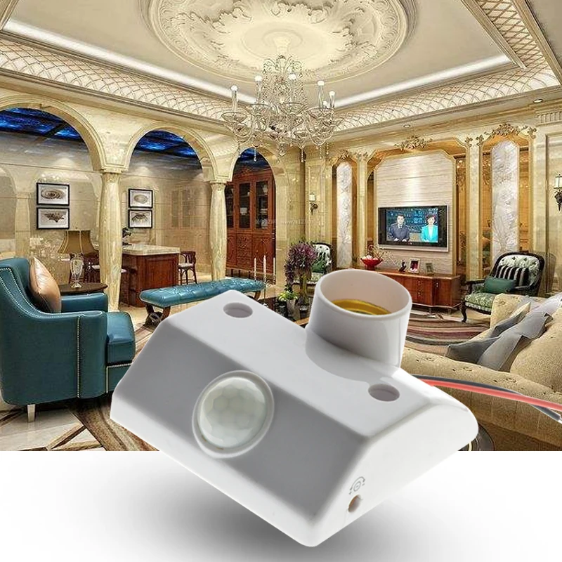 

E27 Lamp Base Socket PIR Infrared Motion Sensor LED Light Lamp Holder Motion Sensor Switch for Lamp Socket Switch