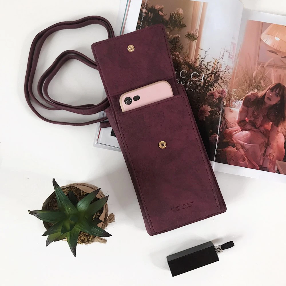 Latest Women Leather Shoulder Wallet Phone bag Case Female Multifunction Coin Change Passport Purse Card Holder Clutch For Girls