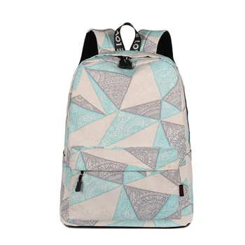 

3PCS / LOT Geometry Pattern School Bags for Teenage Girls Casual Backpack Women Breathability Boys Backpack