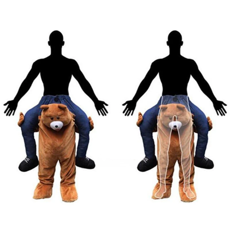 Новинка 2018 года новинка Ride on Bear Октоберфест Костюм животных Забавный наряжаться Хэллоуин косплей фантазии брюки для девочек талисман Custumes