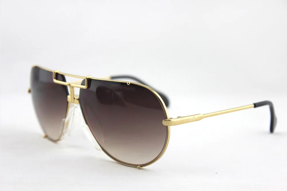 

2019 TOP quality fashion vintage Retro Style Classic Brand Designer metal frame men Sunglasses oversized sunglasses men women