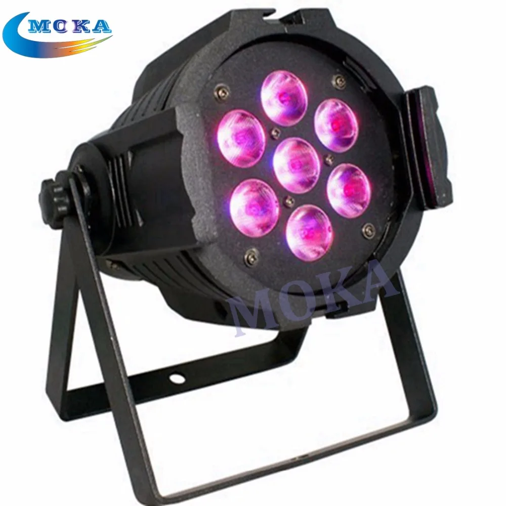 

6PCS/LOT 7*10W Led Par Light RGBW 4IN1 Color Mixing Led Par Can lights 7*10W LED Mini PAR64 Light