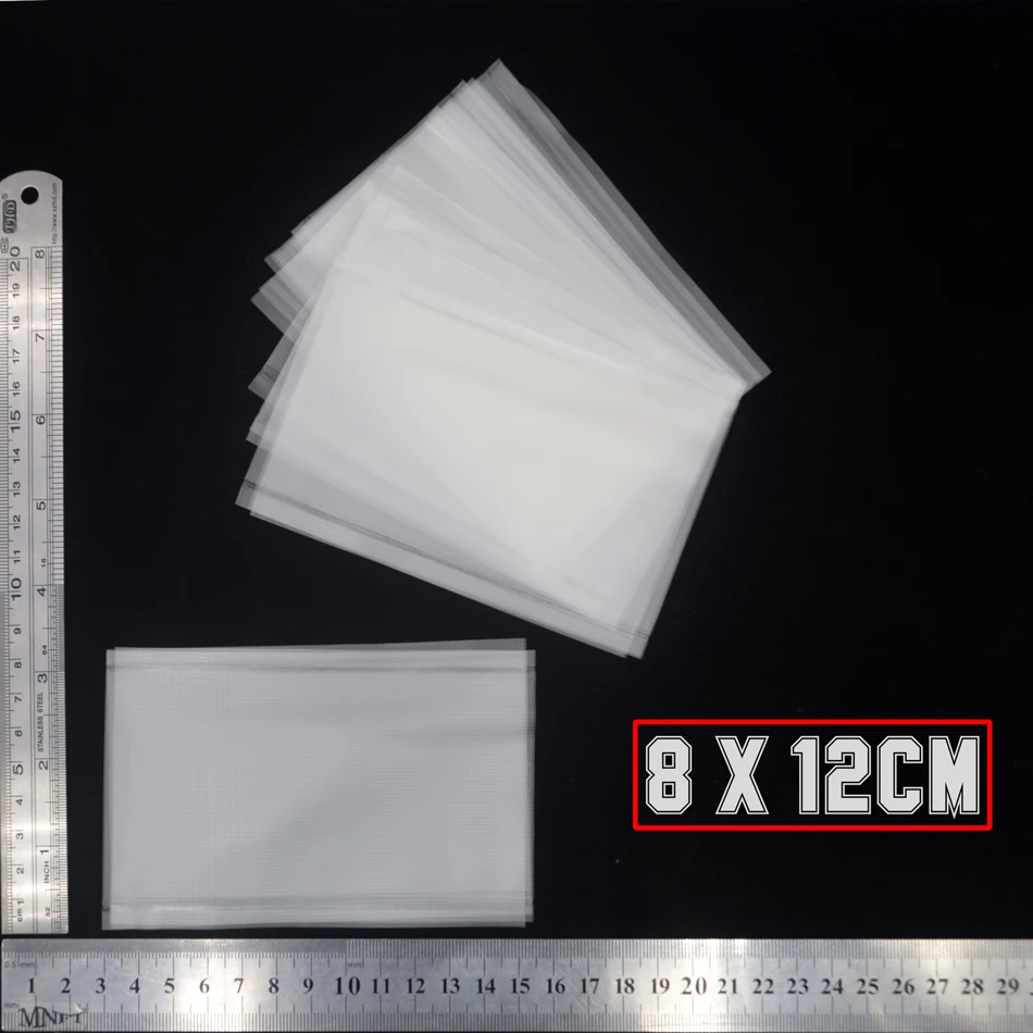 MNFT 50Pcs PVA Bags 6x12cm/8x12cm Carp Fishing Pva Bags Speed Fishing Accessory
