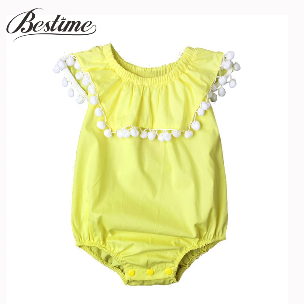 

Fashion Newborn Clothes Baby Girls Romper Infant Sleeveless Ruffles Lace Collar Baby Romper 2017 Summer Baby Clothes