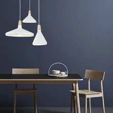 Швейный дизайн конусных подвесных огней в матовом черном/белом оттенке для кухонного острова