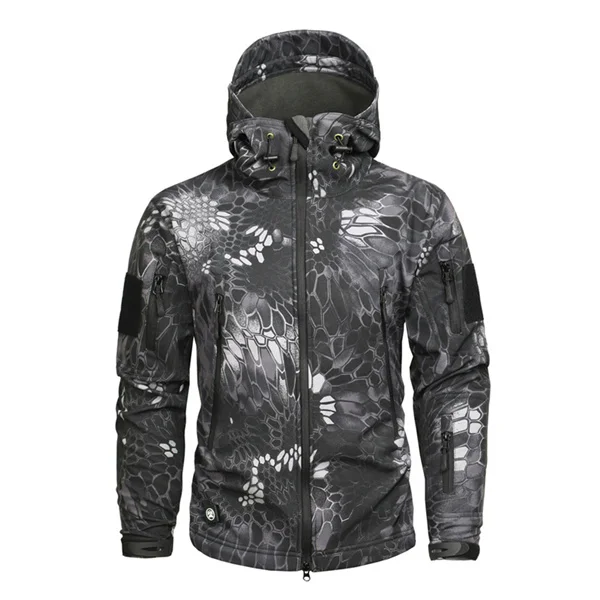 MEGE мужская куртка Winderbreaker, военная охотничья походная Толстовка для кемпинга, камуфляжная теплая спортивная куртка флисовая ткань - Цвет: TYP