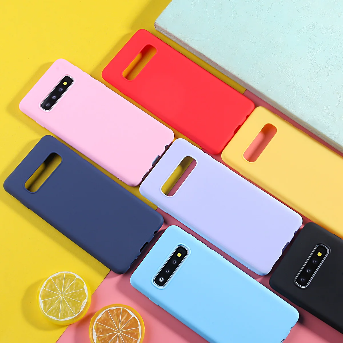 Карамельный цвет чехол для телефона samsung Galaxy S10 A7 2018 A6 A8 A3 A5 J3 J5 J7 2016 2017 J4 J6 S8 S9 плюс A50