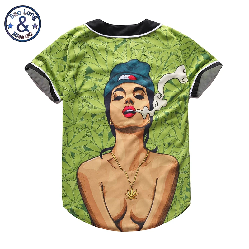 Mr-Bao-Long-Baseball-Jerseys-3D-T-shirt-Men-Funny-Print-Sexy-Girl-Green-Leaves-Fitness (4)