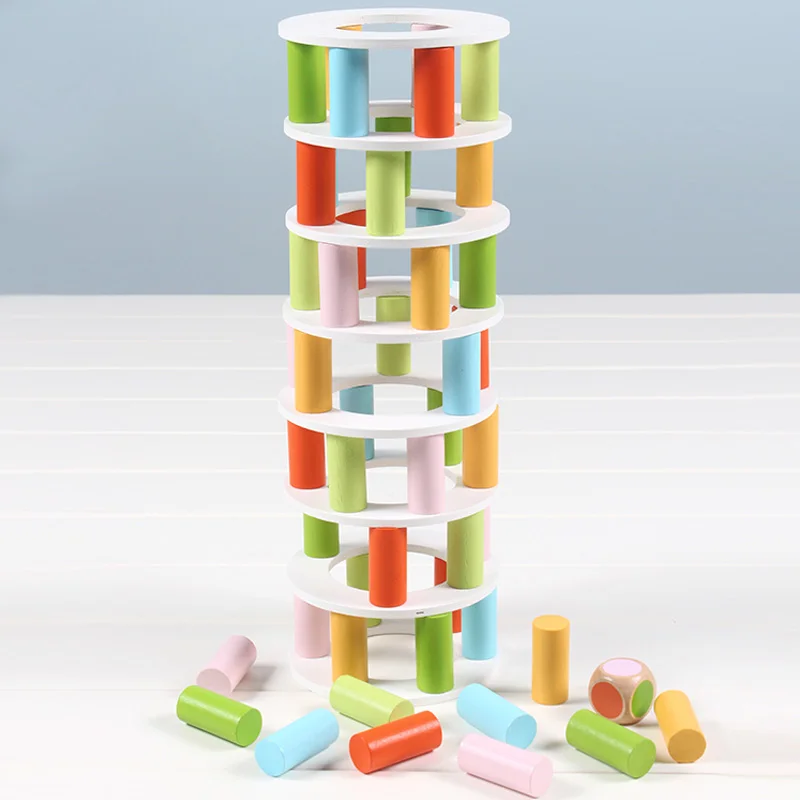 JaheerToy Конструктор из дерева для детей строительный блок игрушка укладка высота семья родитель-ребенок интерактивная игра детские подарки