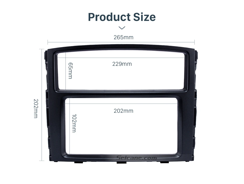 Seicane Professional 2Din 2010 Mitsubishi Pajero Car Radio Fascia Auto Styling Trim Dash CD Installation Kit 