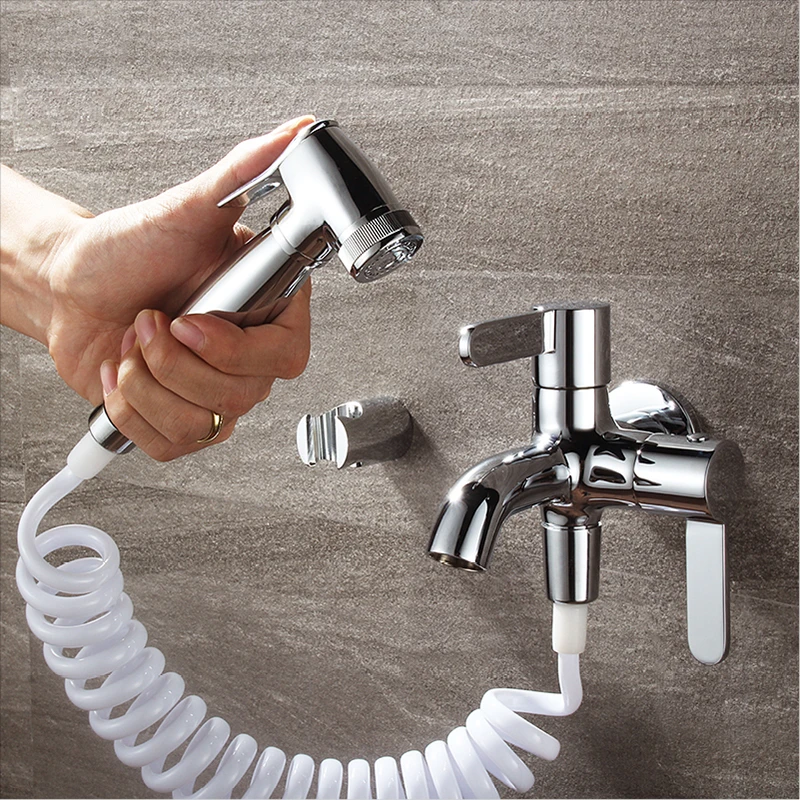 Bidet Faucets Brass Toilet Sprayer Faucet Chrome Shower Bidet Faucet Bathroom Toilet Bidets Single Cold Bath Accessories Bidet Faucets Brass Toilet Sprayer Faucet Chrome Shower Bidet Faucet Bathroom Toilet Bidets Single Cold Bath Accessories